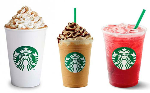 Quais são as bebidas do cardápio da Starbucks?